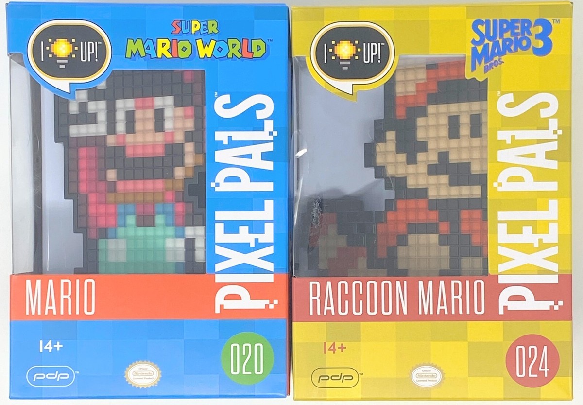 Pixel Pals Duo -RACCOON MARIO #24 & Mario #20 SEALED NINTENDO