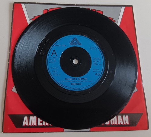 KROKUS - AMERICAN WOMAN VINYL 45. PLAYS EXCELLENT. ARIST 468. - Picture 3 of 6