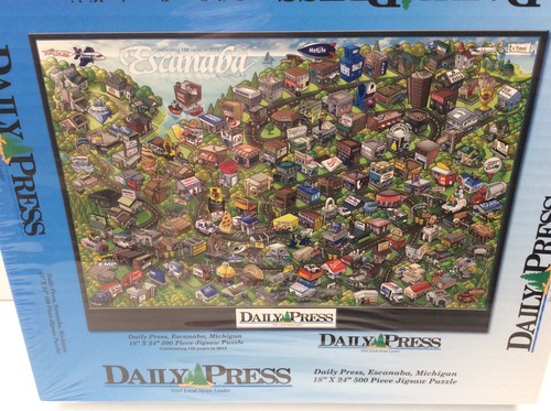 NEW Sealed Escanaba Michigan 150 Years 500 Pc. Puzzle By The Daily Press - Picture 2 of 4
