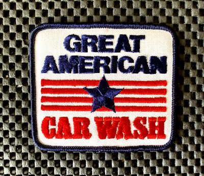 GREAT AMERICAN CAR WASH EMBROIDERED SEW ON PATCH SAVERNA PARK MD 3 1/2'' x 3'' NOS