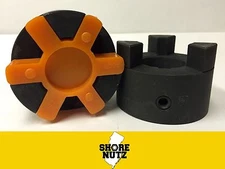 L100 X "PICK YOUR BORES" 3PC Jaw Coupling With Urethane Spider SEE CHART BELOW