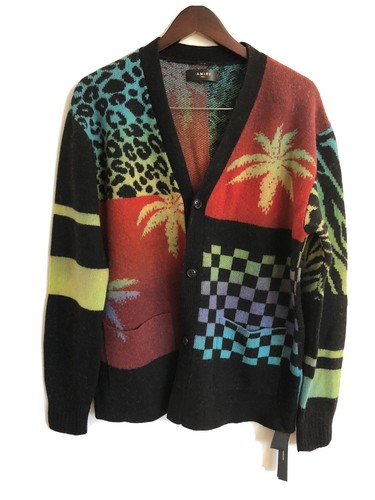AMIRI Cashmere Wool Cardigan Multi 