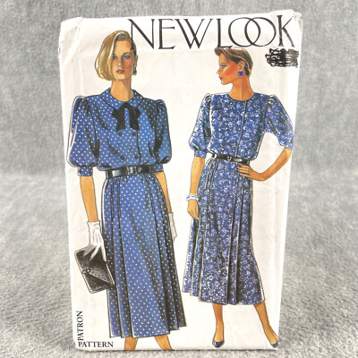 New Look 6371 Loose Dress w Button Front Misses Size 8 18 Sewing Pattern