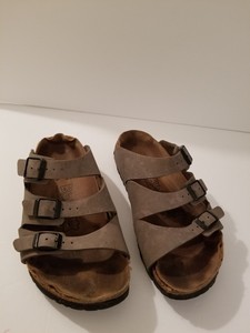 gray birkenstocks