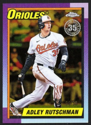 2025 Topps Chrome 1990 Topps 35th Anniversary Adley Rutschman #90CU-8 Gold 29/50