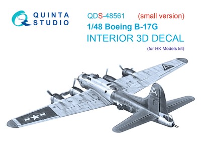 Quinta Studio 1/48 Boeing B-17G 3D-Printed Interior (HK models) small ver.
