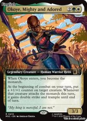 (Preorder) Okoye, Mighty and Adored (Extended Art) EN [MSC - 410] - NM TCG MTG