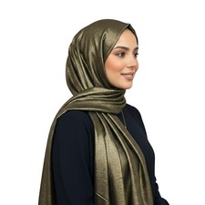 Womens Shimmer Hijab Scarf Viscose Head Scarves Wrap Shiny Muslim Ladies Shawl