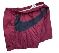 Vintage Nike Shorts Men Sz XL 90s Nylon Mesh Lined Basketball Swoosh Pockets Gym