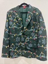 Christmas Blazer Jacket Mens XL Light-Up Novelty Holiday Party Ugly Jacket Lined