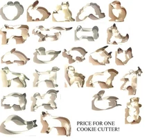 STAINLESS STEEL COOKIE CUTTER Fox Run ANIMAL shapes price for one you pick