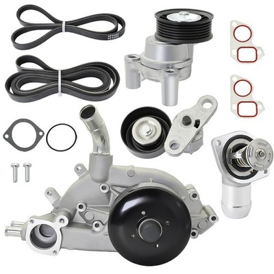 12703898 Engine Water Pump w/Thermostat Compatible with Chevrolet Express Sil...