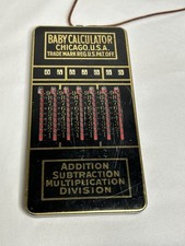Vintage Baby Calculator Chicago USA - smooth moving slides