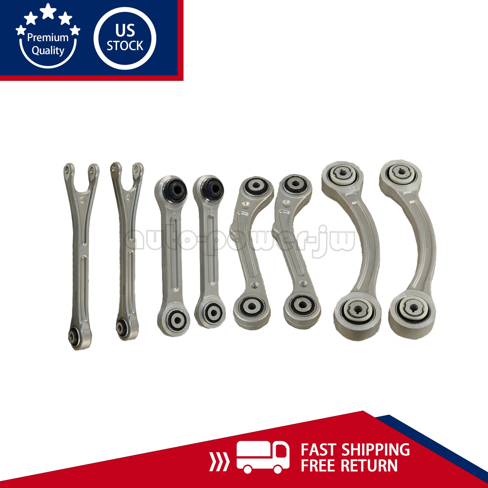 8PCS Rear Suspension Control Arm Set For Maserati Ghibli Quattroporte 14-16 US