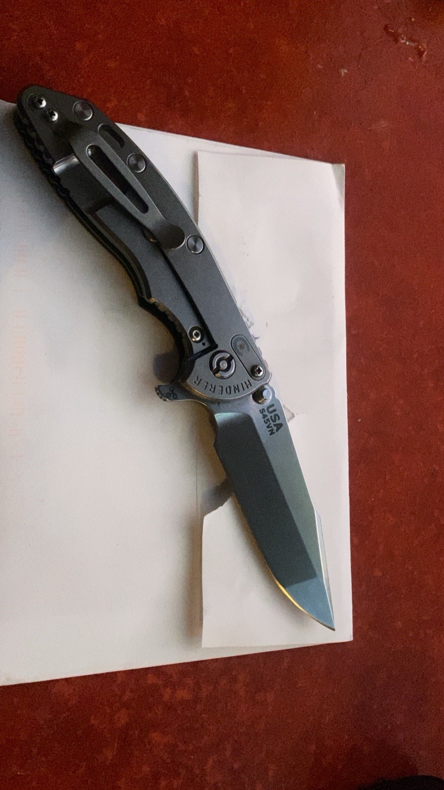 Hinder Xm-18 S45VN Folding Knife Spanto Harpoon Knife with Black G-10 Handles