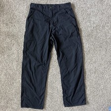 Men's Carhartt Dungaree Carpenter Pants SZ 32x30 Black Ripstop Work B271 BLK
