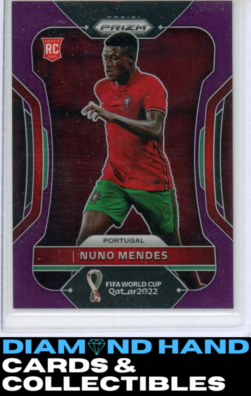 2022 Panini Prizm FIFA World Cup #180 Nuno Mendes Purple Prizm #/199