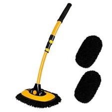 Car Wash Brush with Long Handle, Car Wash Mop, Cleaning Brush  15  Curved,