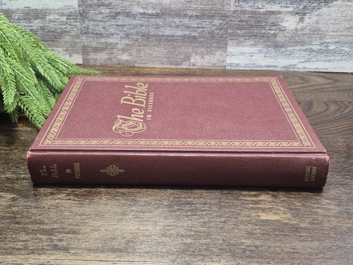 Vintage 1952 The Bible in Pictures Illustrated Christian Book Greystone Hawthorn - Picture 3 of 11