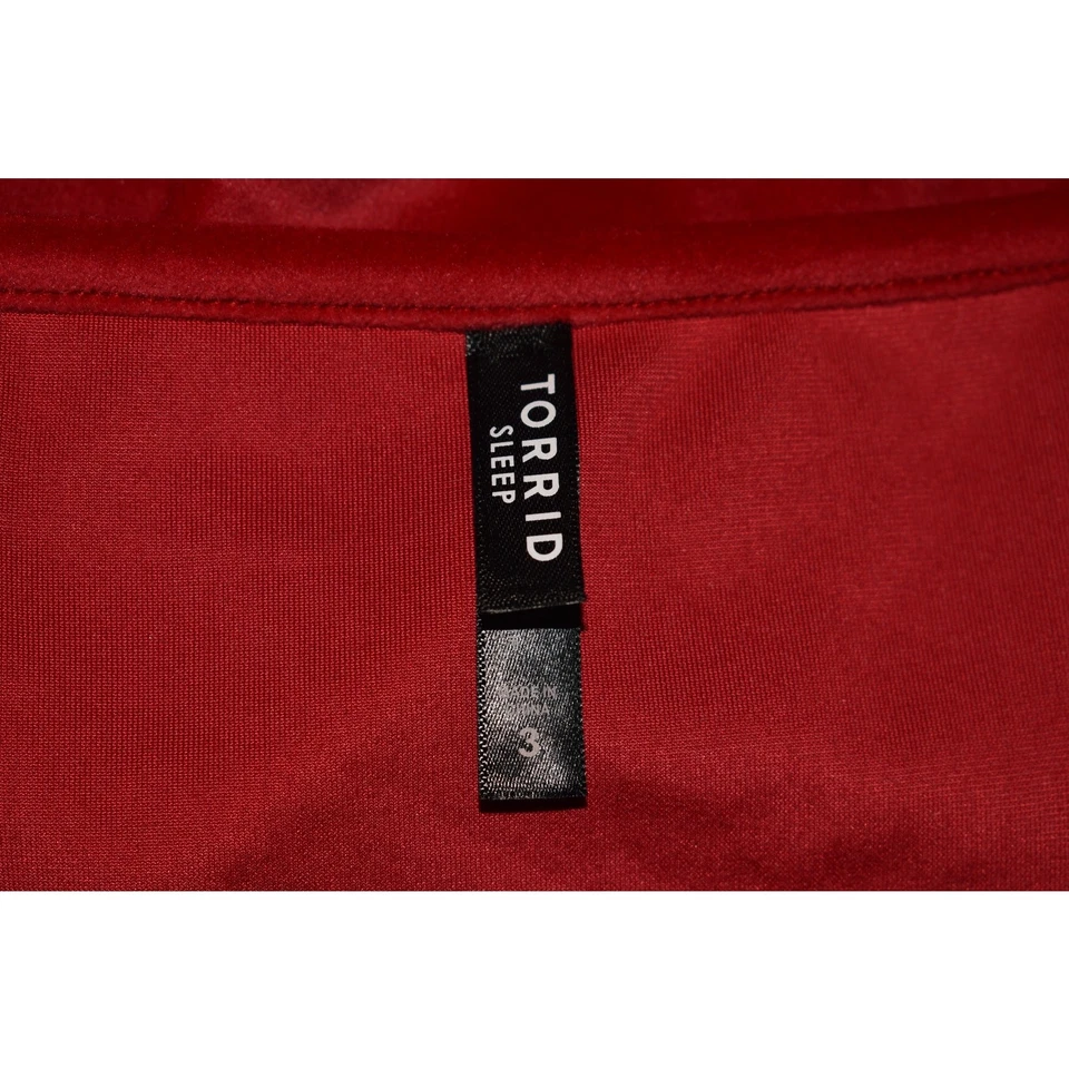 TORRID $40 Torrid Dormir Terciopelo Sin Mangas Salón Cami Bufón Rojo 3/3X Foto 3 de 3