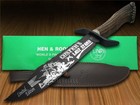Hen & Rooster Bowie Knife Custer's Last Stand Deer Stag Blackened 5000B/CLS