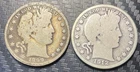 1899 and 1912 Barber Half Dollars