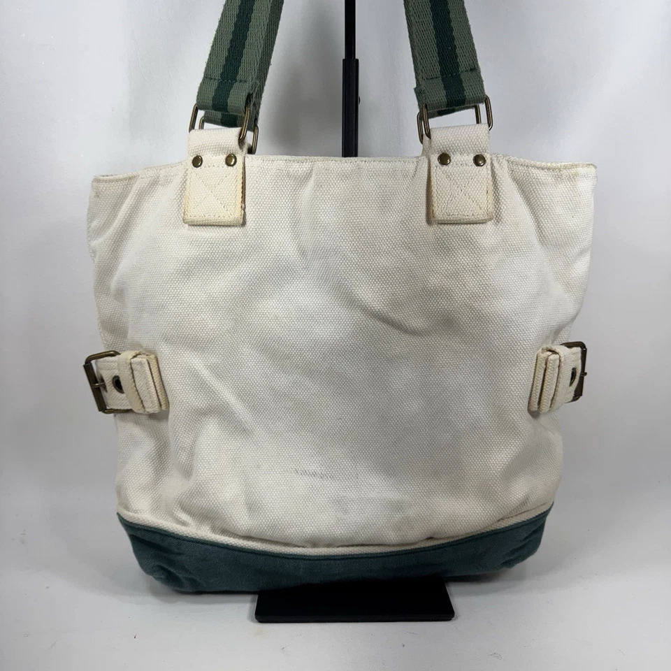 Barnes & Noble «Лучшая в мире книга сумка» сумка с короткими ручками плеча белый и зеленый тяжелый холст - Изображение 4 из 4