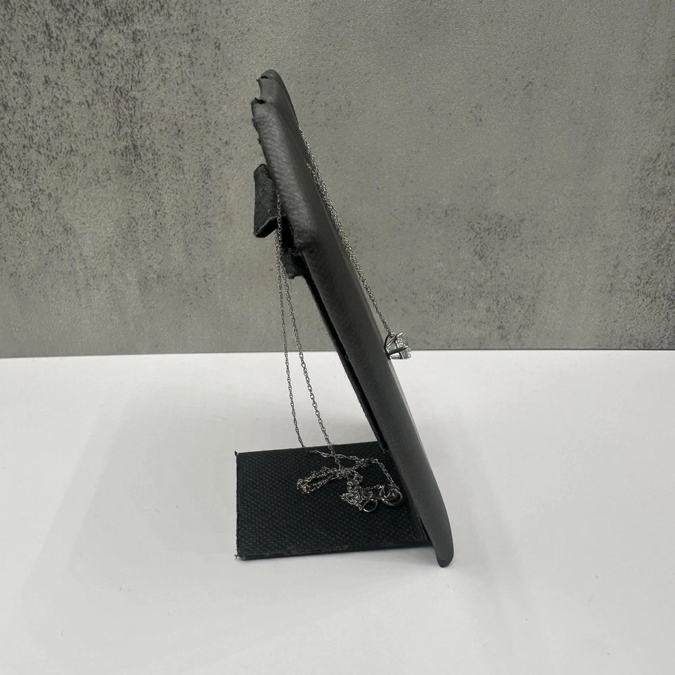 Ожерелье с одним бриллиантом белое золото 14 карат — 0,50 карата, 18 дюймов, новое - Изображение 3 из 4