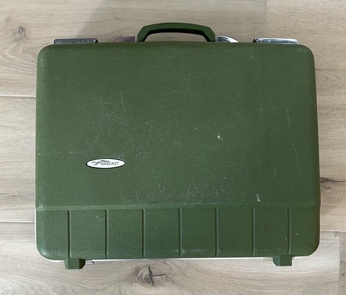 Vintage Forecast Luggage Suitcase Green Hard Shell Inside Pockets Includes Keys