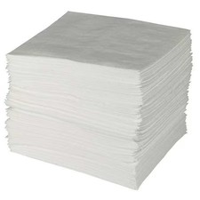 Brady Env50 Sorbent Pad, 50 Gal, 30 In X 30 In, Oil, White, 50 Pk