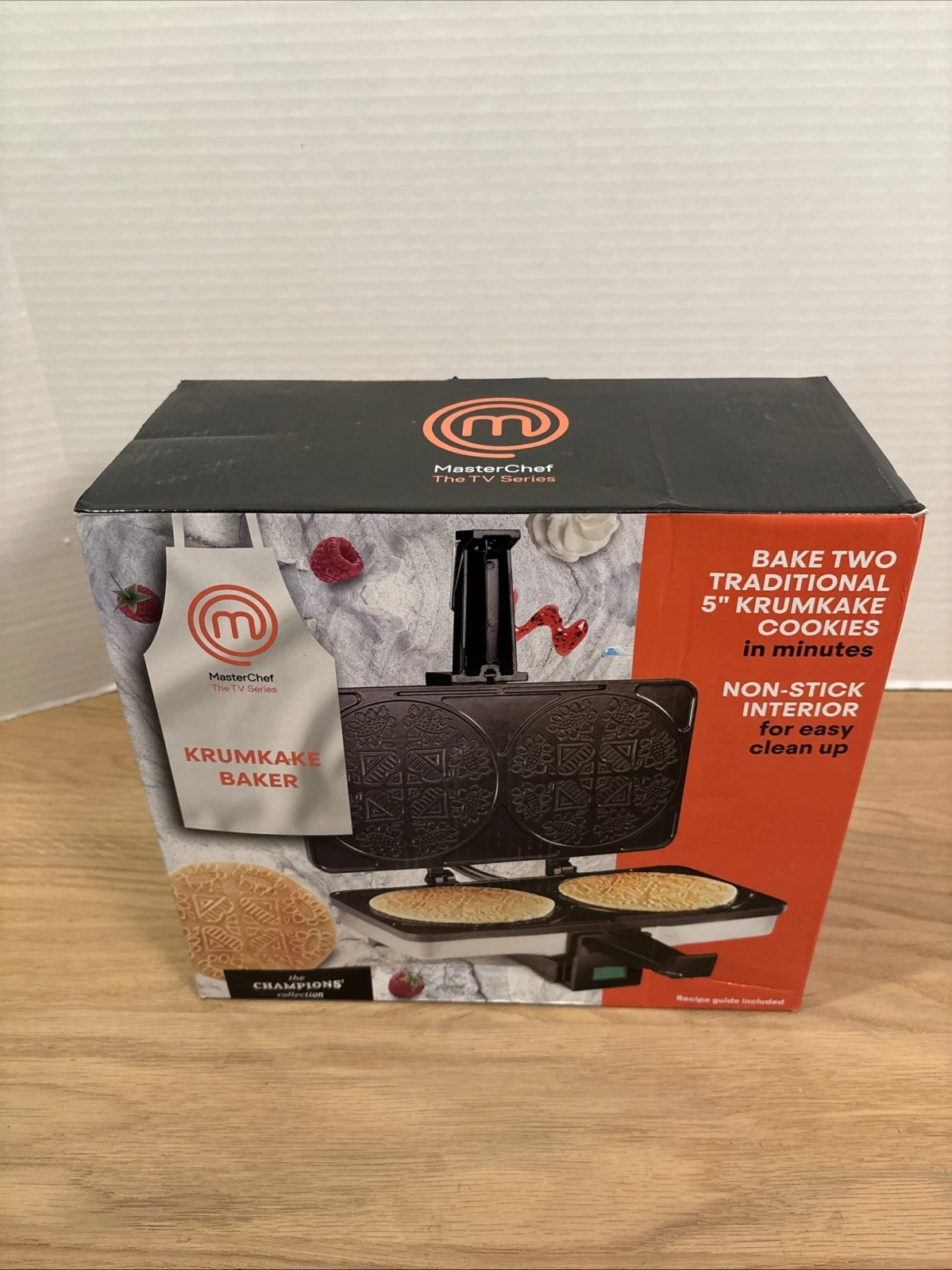 MasterChef Krumkake Baker-Make 2 Homemade Pizzelle Like Cookies, Great for Ca...