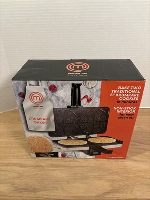 MasterChef Krumkake Baker-Make 2 Homemade Pizzelle Like Cookies, Great for Ca...