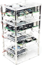 Four 4 Layer Stackable Acrylic Raspberry Pi 3 Case for Model B B and Pi 4 Enc