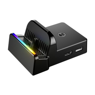 For Nintendo Switch 2 Console HDMI 4K Converter TV Dock Station w/RGB Light SDE