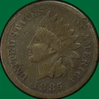 1885 Indian Head Cent Very Good VG Coin #41131