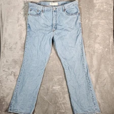 Levi's 505 Regular Fit Light Wash Denim Jeans Men's W40 L32