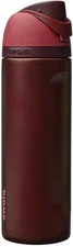 Owala FreeSip Insulated Stainless Steel Water Bottle 24 Ounces, Black Cherry