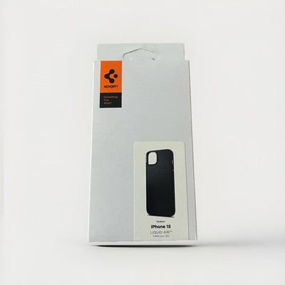 Spigen iPhone 15 Hülle, Liquid Air, Slim, Schutzhülle, Case, Cover, ''Schwarz''