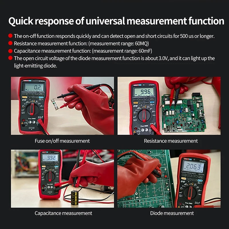 UNI-T UT197PV Industrie TRMS Digitales Multimeter Leistungsmess Bluetooth IP67 - Bild 2 von 4