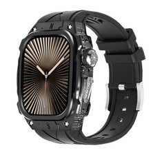 Gluyuan Luxury Metal Case For 2024 Apple Watch Series 10 46Mm Band Cover Heavy