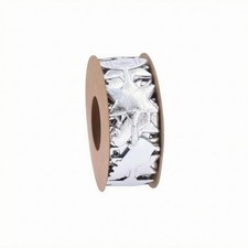 Silver Ribbon Roll Shiny Football Print Ribbon 3 M Long