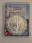 1989 American Silver Eagle PCGS MS68 - Witter Coin Custom Slab - Golden Gate Lab