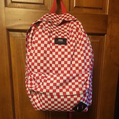 Vans Backpack Old Skool H2O Check Chili Pepper/Checkerboard School Book Bag