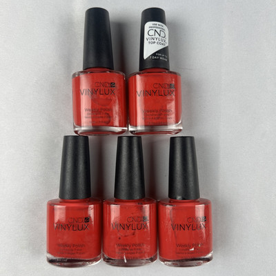 Lot of 5 Lobster Roll CND Vinylux Weekly Polish Nail Polish