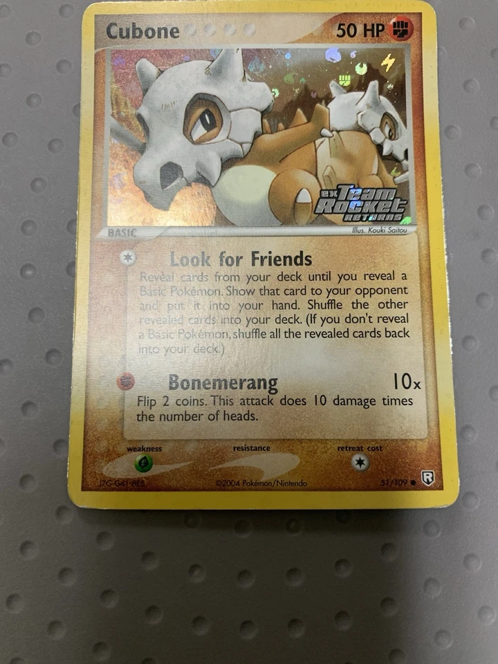 Cubone 51/109 Reverse Holo Stamped 2004 Team Rocket Returns Vintage - Image 3 of 4