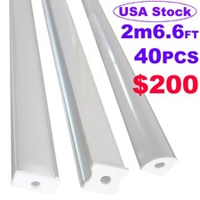 LED Channel Holder 1M/3.3FT 2M Aluminum Profile U/V Shape for LED Light Strip