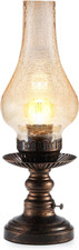 Vintage Rechargeable Cordless Table Lamp with Dimmer Touch Control, Small Batt