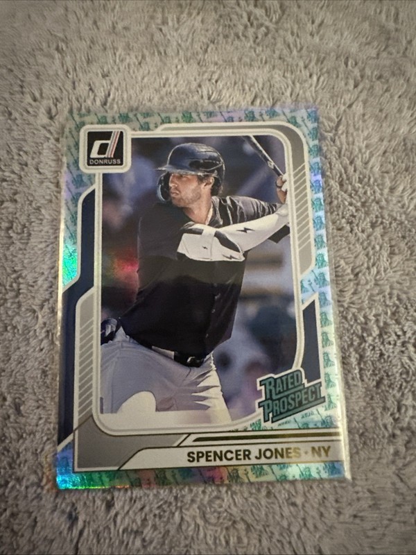 2026 Donruss Panini ROCKETS PARALLEL Rated Prospect Spencer Jones NY YANKEES 