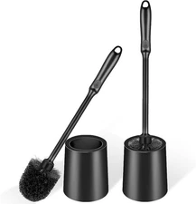 2 Pack Toilet Brush and Holder Set, Long Handle Toilet Bowl Cleaner for Bathroom