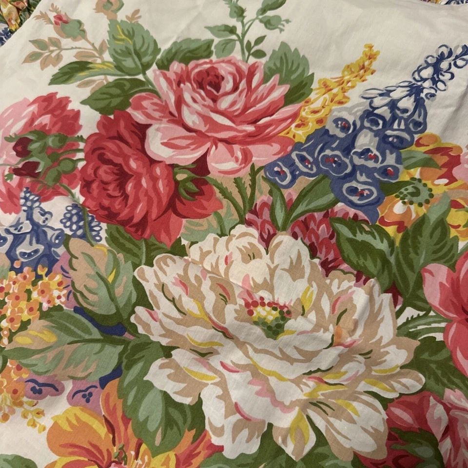 RALPH LAUREN NUEVO Melissa Par FUNSAS ALMOHADA FLORALES Casa de Playa FLORES Volantes Foto 2 de 4